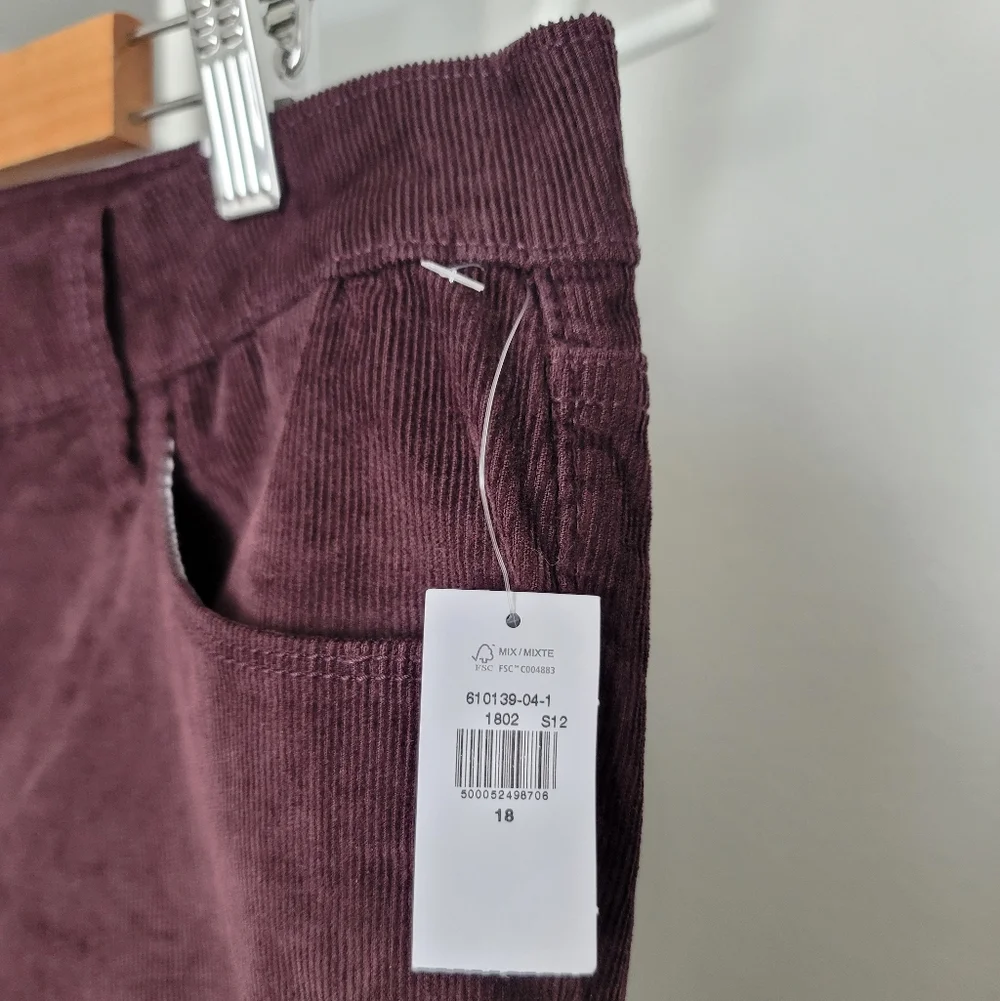 🆕️ Old Navy Mid-Rise Rockstar Super Skinny Corduroy Pants in Brown Tupelo - Picture 8 of 12